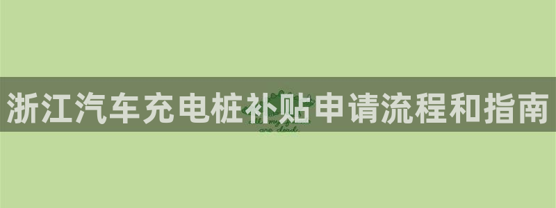 威廉国际app下载官网：浙江汽车充电桩补贴申请流程和指南